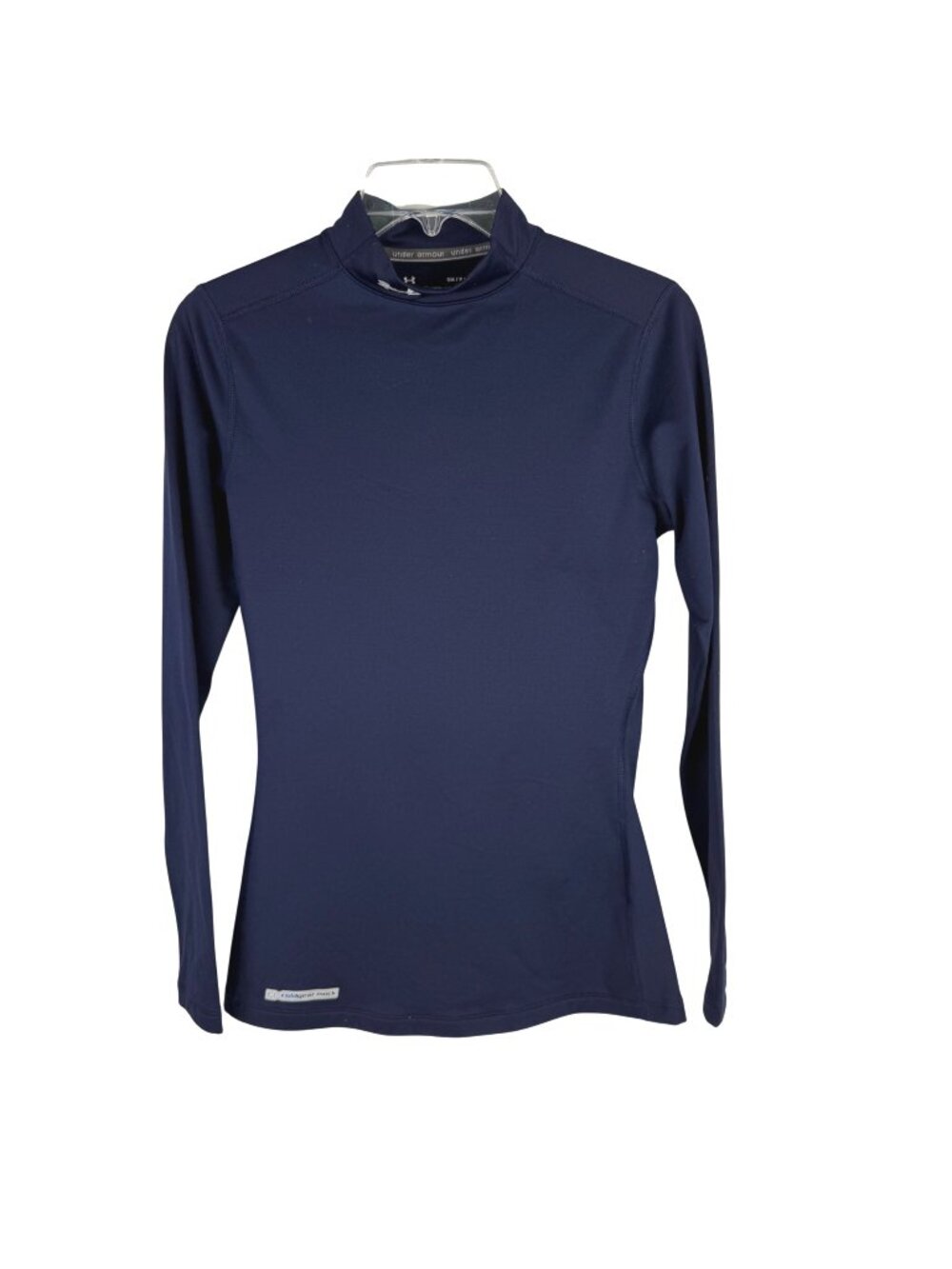 Under Armour Women's Fitted ColdGear Long-Sleeve Mock-Neck Athletic Top Blue Siz